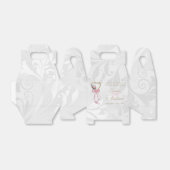 Romantisch Roos, Gouden Hart & Roze Lint Bedankdoosjes (Uitgevouwen)