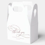 Romantisch Roos gouden kalligrafie dank u bruiloft Bedankdoosjes (Geopend)