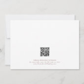 Romantisch Roos Gouden Kalligrafie QR Code Horizon Save The Date (Achterkant)