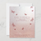 Romantisch Roos goudglitter ombre jurk vlinder (Achterkant)