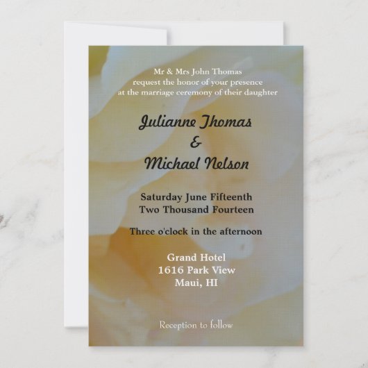 Romantisch Roos Kaart (Voorkant)