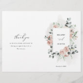 Romantisch Roos Lijst Elegant Bruiloft Papier Prog Flyer (Voorkant)