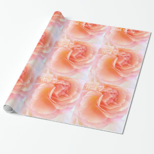 Romantisch Roos met liefde Cadeaupapier