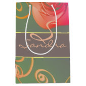 Romantisch Roos met naam Medium Cadeauzakje (Voorkant)