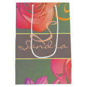 Romantisch Roos met naam Medium Cadeauzakje (Achterkant)