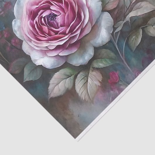 Romantisch Roos Mist Decoupage Tissuepapier (Detail)