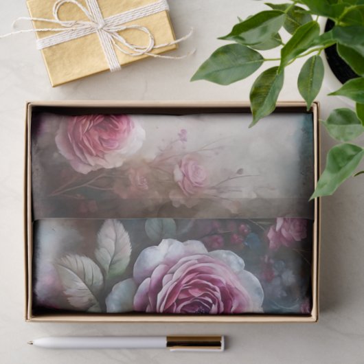 Romantisch Roos Mist Decoupage Tissuepapier (Geschenk)