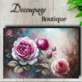 Romantisch Roos Mist Decoupage Tissuepapier