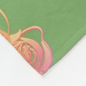 Romantisch Roos Monogram Fleece Deken (Hoek)