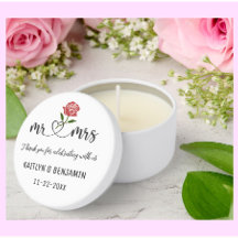 Romantisch Roos Mr. & Mrs. Heart Namen Datum