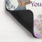 romantisch roos muismat (Hoek)