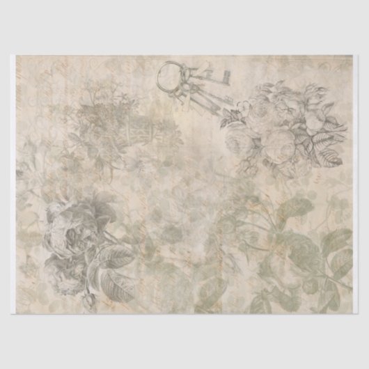 Romantisch roos, ontleedpapier tissuepapier (Voorkant)