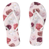 Romantisch Roos - paar Teenslippers (Voetbed)