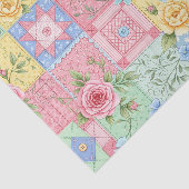 Romantisch Roos Patchwork Patroon Tissuepapier (Detail)