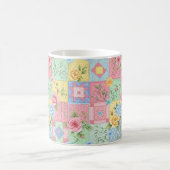 Romantisch roos patchworkpatroon koffiemok (Center)