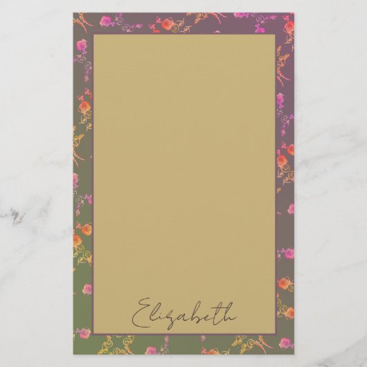 Romantisch Roos — Persoonlijke artikelen Briefpapier (Voorkant)