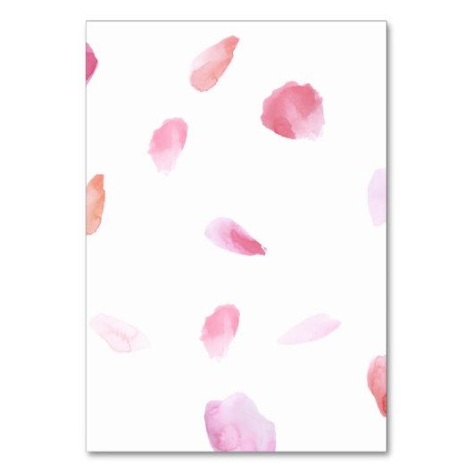 Romantisch Roos Petals Tafelnummer (Achterkant)