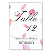 Romantisch Roos Petals Tafelnummer (Voorkant)