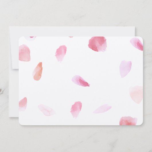 Romantisch Roos Petals verjaardag Kaart (Achterkant)