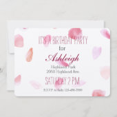 Romantisch Roos Petals verjaardag Kaart (Voorkant)