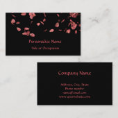 Romantisch Roos Petals Visitekaartje (Voorkant / Achterkant)