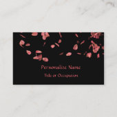 Romantisch Roos Petals Visitekaartje (Voorkant)