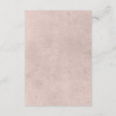 Romantisch Roos Roze Bloemenbruiloft Details Informatiekaartje (Achterkant)