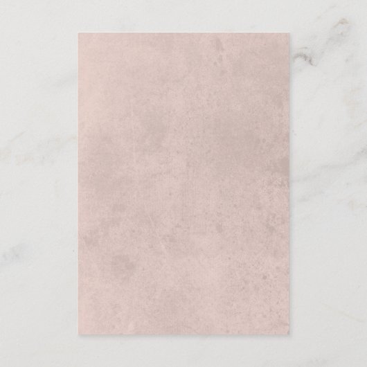 Romantisch Roos Roze Bloemenbruiloft Details Informatiekaartje (Achterkant)