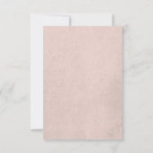 Romantisch Roos Roze Floral Wedding Response Kaart (Achterkant)