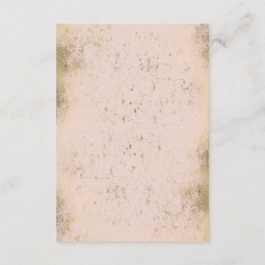 Romantisch Roos Roze Goud Bloemen Details Informatiekaartje (Achterkant)