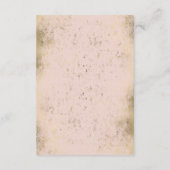 Romantisch Roos Roze Goud Bloemen Receptie Informatiekaartje (Achterkant)