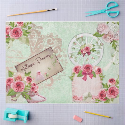 Romantisch Roos Serie Design 9 Tissuepapier (Craft)