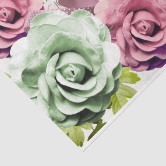 Romantisch Roos serie ontwerp 13 Tissuepapier (Detail)