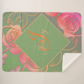 Romantisch Roos Sherpa Blanket Sherpa Deken (Voorkant (horizontaal))