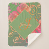 Romantisch Roos Sherpa Blanket Sherpa Deken (Voorkant)