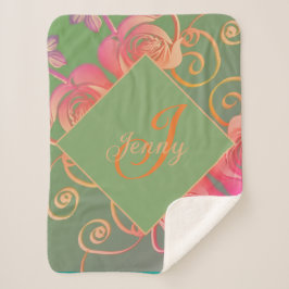 Romantisch Roos Sherpa Blanket Sherpa Deken