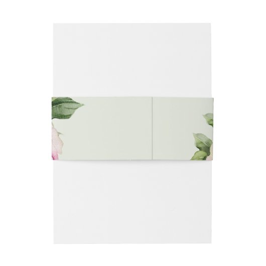 Romantisch Roos Soap Belly Band Label Wrap Uitnodigingen Wikkel (Achterkant Voorbeeld)