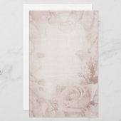 Romantisch Roos Stationery Briefpapier (Voorkant / Achterkant)