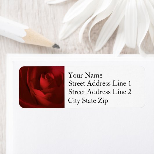 Romantisch Roos Trouwcorrespondentie Etiket (Insitu)