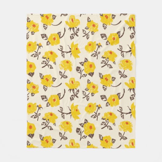 Romantisch Roos Tuin Fleece Deken (Voorkant)