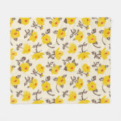 Romantisch Roos Tuin Fleece Deken (Voorkant (Horizontaal))