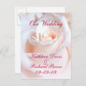 Romantisch Roos Verloving Aankondiging Briefkaart (Voorkant / Achterkant)