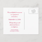 Romantisch Roos Verloving Aankondiging Briefkaart (Achterkant)