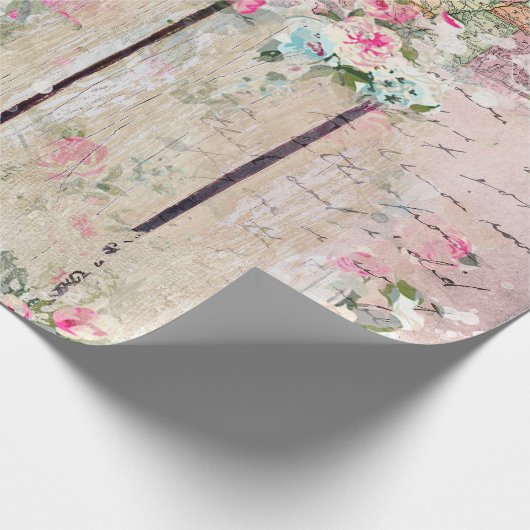 Romantisch  Roos wandpapier Cadeaupapier (Hoek)