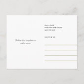 Romantisch roos waterverf krans aankondigingskaart (Achterkant)