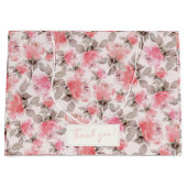 Romantisch -  roos waterverf tissue papier groot cadeauzakje (Voorkant)