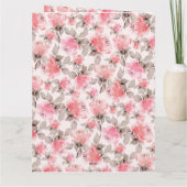Romantisch - roos waterverf tissue papier kaart (Achterkant)