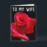 ROMANTISCH ROOS WIFE BIRTHDAY-WENSKAARTEN KAART<br><div class="desc">ROOS ROMANTIC WIFE BIRTHDAY KAART. BINNENLEZEN: IK HOU VAN JO!U! GELUKKIG BIRTHDAY!</div>