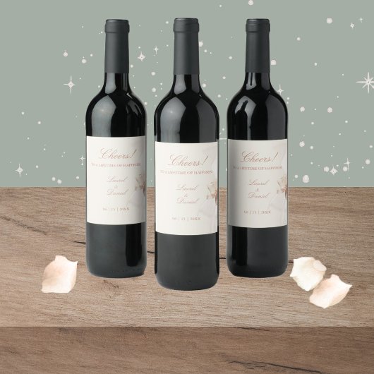 Romantisch Roos Wijnetiketten Wijn Etiket