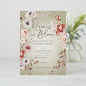 Romantisch Roos Wijze Bloemen Liefde In Bloei Douc Kaart (Staand voorkant)